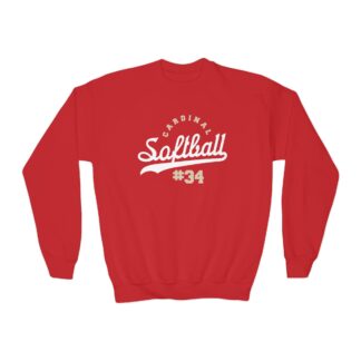 Vintage Varsity Softball Youth Sweatshirt