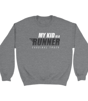 Cardinal Track Proud Parent Sweatshirt – White/Grey