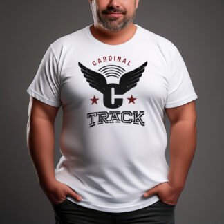 Cardinal Track Heritage Winged Emblem – White