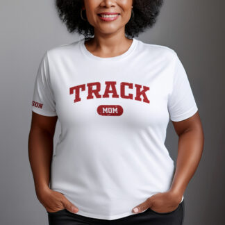 Track Mom Varsity Athletic – White